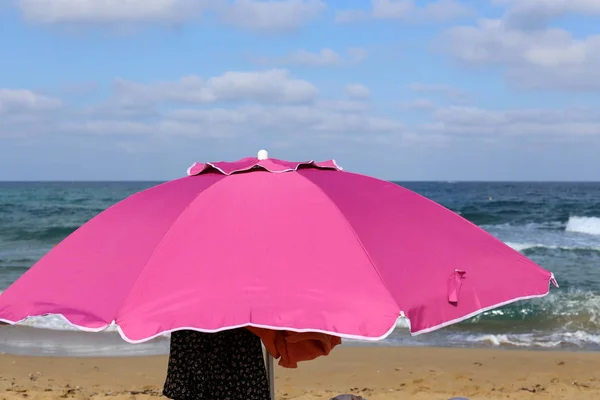 Зонтик Устройство Предназначенное Защиты Человека Дождя Солнечного Света — стоковое фото