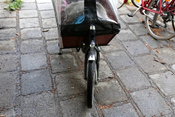Велосипед Колесное Транспортное Средство Управляемое Мускулистой Силой Человека Через Педали — стоковое фото