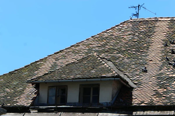 Roof Covered Ceramic Tiles Stock Picture
