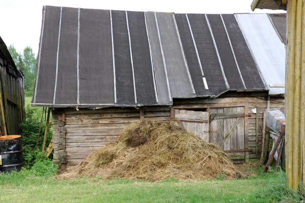 Casa Velha Arruinada Aldeia Belarusian — Fotografia de Stock