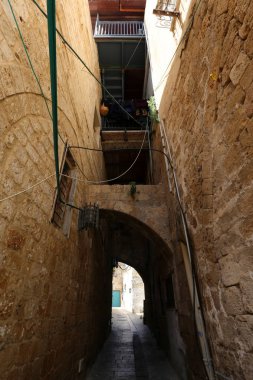İsrail eski şehrin dar sokak 