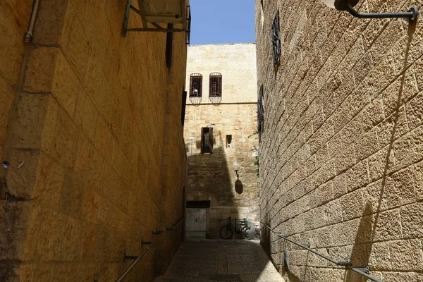 Strada Stretta Nella Città Vecchia Israele — Foto Stock