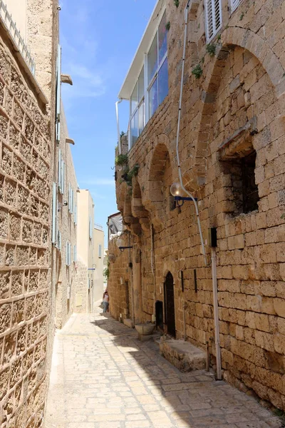 Rua Estreita Cidade Velha Israel — Fotografia de Stock