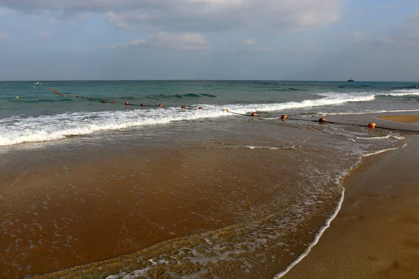 Costa Del Mar Mediterráneo Norte Israel — Foto de Stock