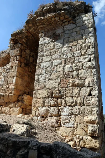 Ruinerna Den Gamla Fästningen Korsfararna Israel — Stockfoto