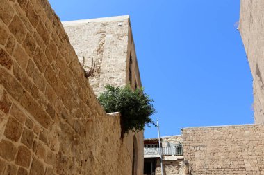 Eski kasaba Acre Akdeniz kıyısında, İsrail'in Kuzey Limanı 