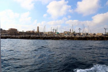 Eski kasaba Acre Akdeniz kıyısında, İsrail'in Kuzey Limanı 