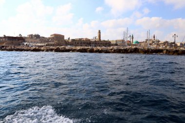 Eski kasaba Acre Akdeniz kıyısında, İsrail'in Kuzey Limanı 