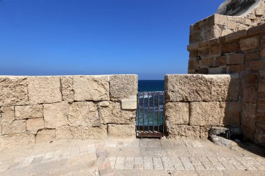 Eski kasaba Acre Akdeniz kıyısında, İsrail'in Kuzey Limanı 