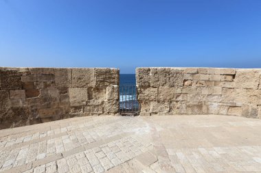 Eski kasaba Acre Akdeniz kıyısında, İsrail'in Kuzey Limanı 