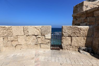 Eski kasaba Acre Akdeniz kıyısında, İsrail'in Kuzey Limanı 