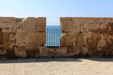 Eski kasaba Acre Akdeniz kıyısında, İsrail'in Kuzey Limanı 