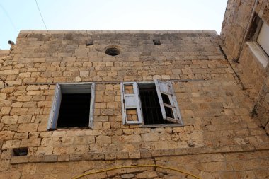 Eski kasaba Acre Akdeniz kıyısında, İsrail'in Kuzey Limanı 