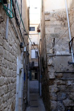 Eski kasaba Acre Akdeniz kıyısında, İsrail'in Kuzey Limanı 