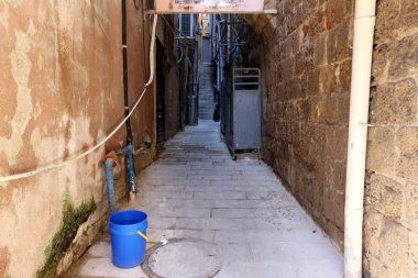 Eski kasaba Acre Akdeniz kıyısında, İsrail'in Kuzey Limanı 