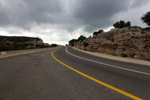 Silnice Horách Severu Izraele — Stock fotografie