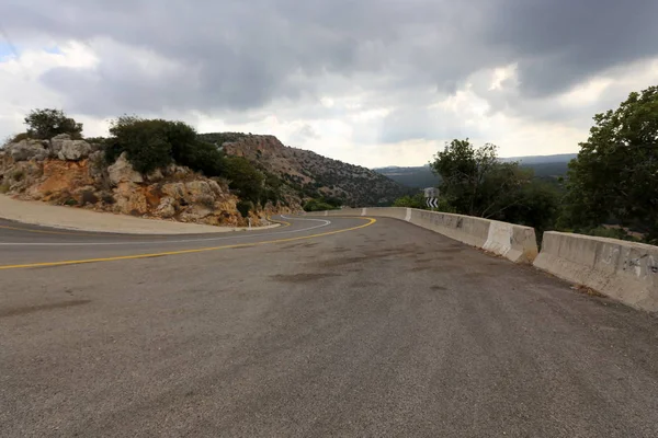 Silnice Horách Severu Izraele — Stock fotografie