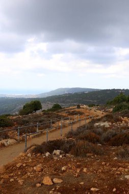 İsrail'in Kuzey Batı Celile dağ manzarası 
