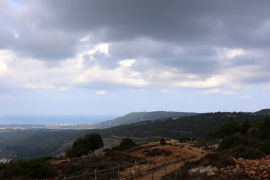İsrail'in Kuzey Batı Celile dağ manzarası 