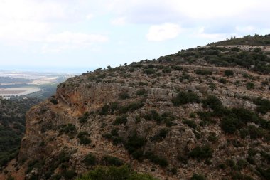 İsrail'in Kuzey Batı Celile dağ manzarası 