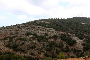 İsrail'in Kuzey Batı Celile dağ manzarası 