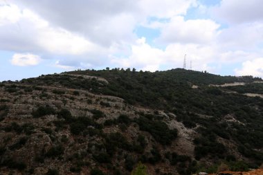 İsrail'in Kuzey Batı Celile dağ manzarası 