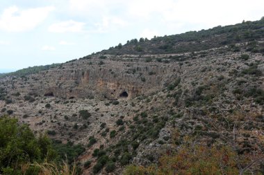 İsrail'in Kuzey Batı Celile dağ manzarası 
