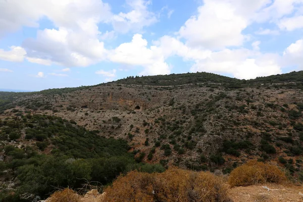 İsrail'in Kuzey Batı Celile dağ manzarası 