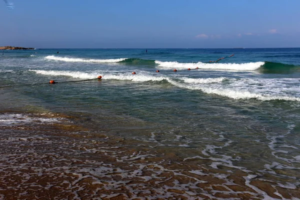 Costa Del Mar Mediterráneo Norte Israel — Foto de Stock