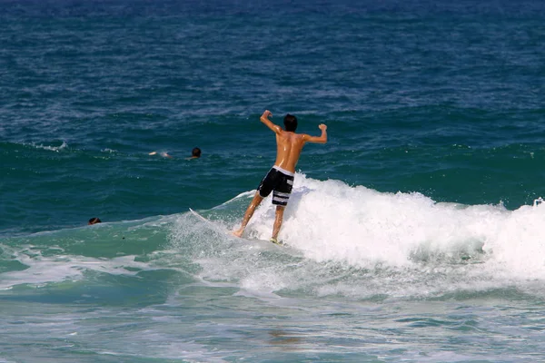 Costa Mar Mediterrâneo Norte Israel — Fotografia de Stock