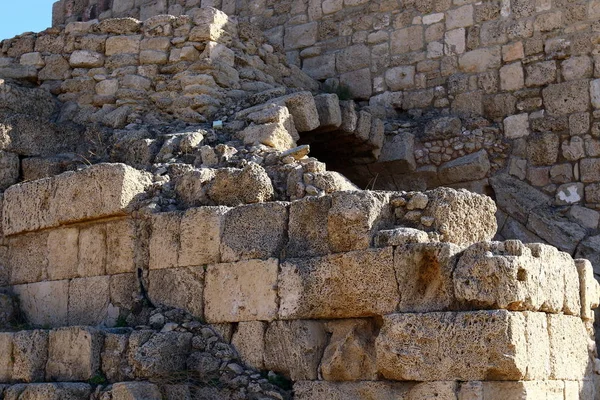 Πέτρα Υφή Βράχους Και Αρχαία Πέτρινα Κτίρια — Φωτογραφία Αρχείου