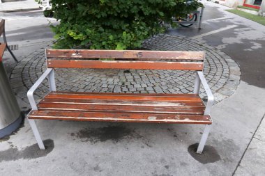 İsrail şehir parkında bir Bank standları 