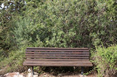 İsrail şehir parkında bir Bank standları 