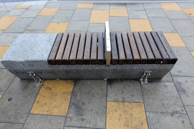 İsrail şehir parkında bir Bank standları 