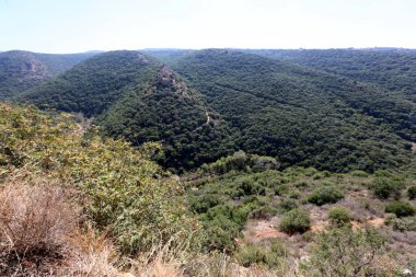 İsrail'in Kuzey Haçlılar Montfort eski kale kalıntıları 