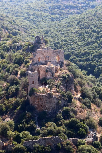 Ερείπια Του Αρχαίου Φρουρίου Από Του Σταυροφόρους Montfort Στα Βόρεια — Φωτογραφία Αρχείου