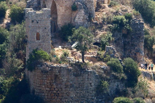 Rovine Dell Antica Fortezza Dei Crociati Montfort Nel Nord Israele — Foto Stock