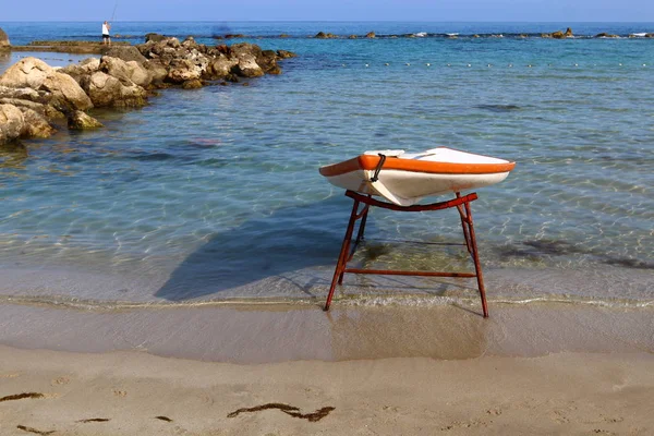 Servizio Salvataggio Barche Spiaggia Riva Mare — Foto Stock