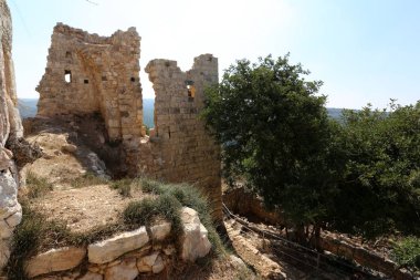Yehiam eski kale İsrail kuzeyde XIII yüzyılda Haçlılar tarafından inşa edildi 