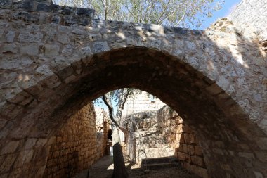 Yehiam eski kale İsrail kuzeyde XIII yüzyılda Haçlılar tarafından inşa edildi 