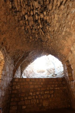 Yehiam eski kale İsrail kuzeyde XIII yüzyılda Haçlılar tarafından inşa edildi 