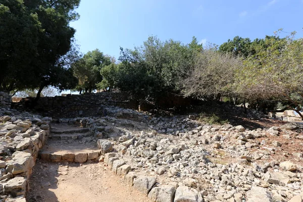 Yehiam 的古堡垒是在以色列北部由十字军在上世纪建造的 — 图库照片