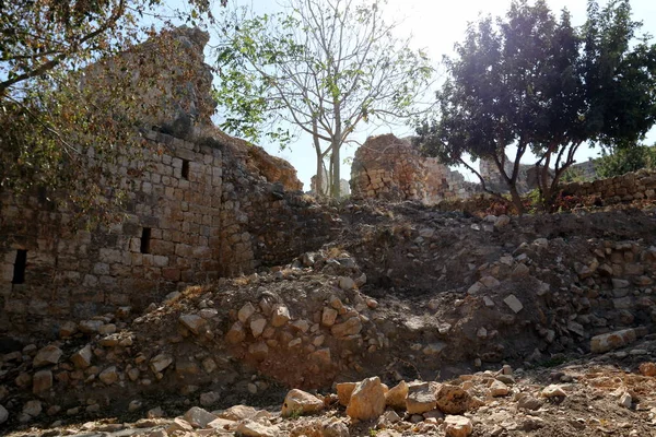 Ancient Fortress Yehiam Built North Israel Crusaders Xiii Century — Stock Photo, Image