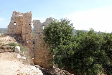 Yehiam eski kale İsrail kuzeyde XIII yüzyılda Haçlılar tarafından inşa edildi 