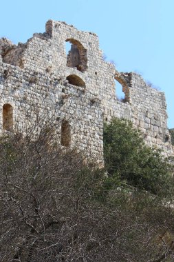 Yehiam eski kale İsrail kuzeyde XIII yüzyılda Haçlılar tarafından inşa edildi 