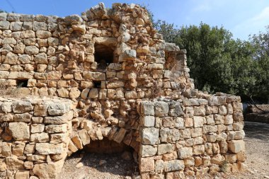 Yehiam eski kale İsrail kuzeyde XIII yüzyılda Haçlılar tarafından inşa edildi 