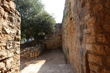 Yehiam eski kale İsrail kuzeyde XIII yüzyılda Haçlılar tarafından inşa edildi 