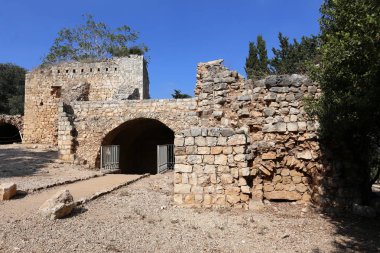 Yehiam eski kale İsrail kuzeyde XIII yüzyılda Haçlılar tarafından inşa edildi 