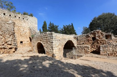 Yehiam eski kale İsrail kuzeyde XIII yüzyılda Haçlılar tarafından inşa edildi 