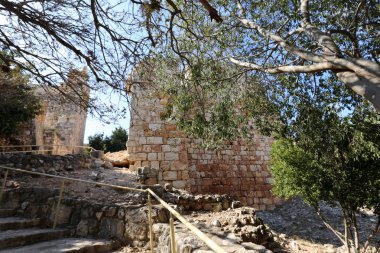 Yehiam eski kale İsrail kuzeyde XIII yüzyılda Haçlılar tarafından inşa edildi 